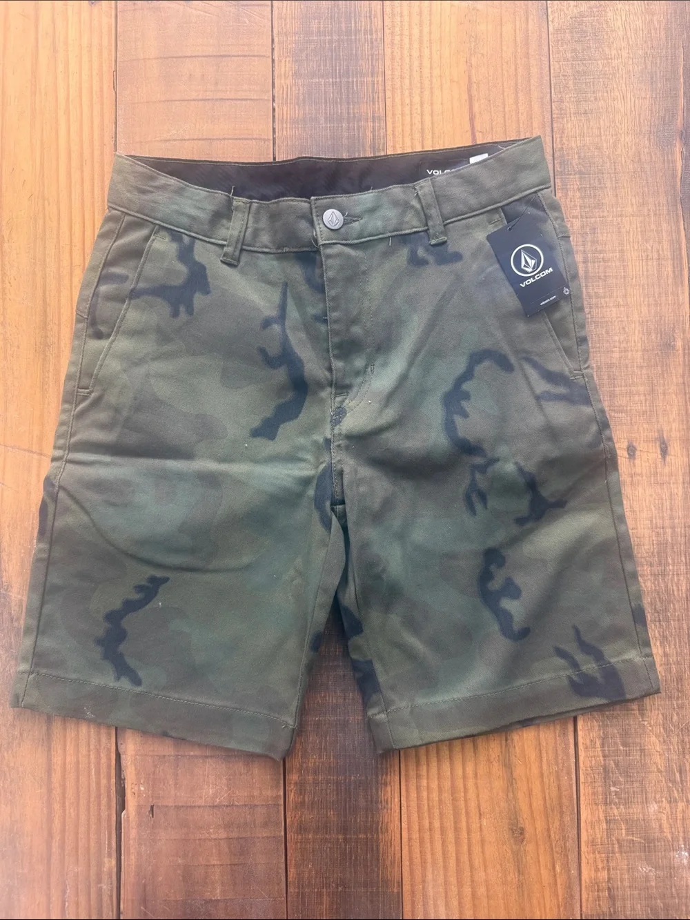 Volcom Boy’s Green Camo Shorts